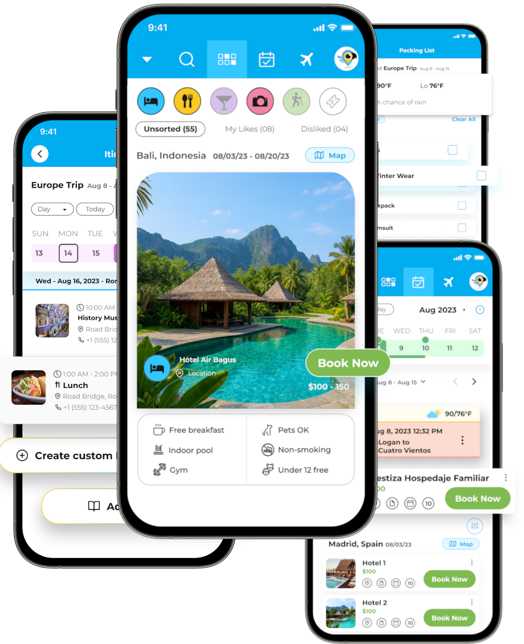 TripSquee™ screenshots